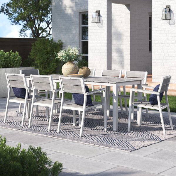 Nautica Outdoor Dining Joss Main   Churchton 9 Piece Outdoor Patio Dining Set 